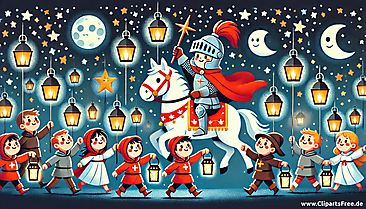 Laternenumzug Illustration, Bild, Clip Art