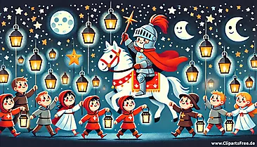 Laternenumzug Illustration, Bild, Clip Art