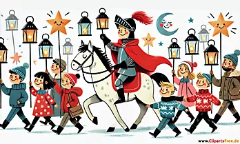 Lantaarnparade voor St. Martin's Day clipart