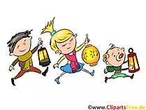 Mid Autumn Festival z dzieci bawiących latarnie