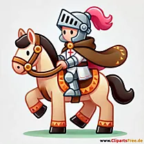St. Martin te paard clipart in cartoon-stijl