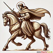 St. Martin illustratietekening in zwart-wit