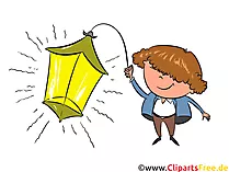 St. Martin Laternenumzug Kindergarten Illustration, Bild, Clipart