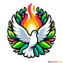 Pentekost'ta güvercin ücretsiz clipart görüntüsü