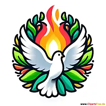 Clipart-Bild Taube zu Pfingsten kostenlos