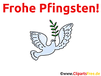 Glückwunschkarte Frohe Pfingsten