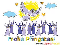 Gratulationen zu Pfingsten Clipart