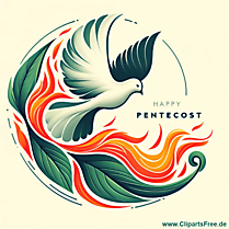Kartu ucapan Pentakosta dalam bahasa Inggris gratis