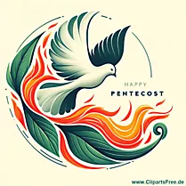 Card for Pentecoste in English for free