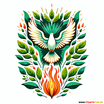 Pfingsten Illustration zum Ausdrucken