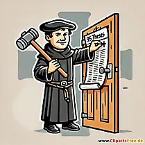 Clipart zum Reformationstag 95 Thesen von Martin Luther