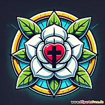Luther Rose Illustration zur Reformation