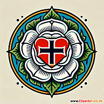 Martin Luther-Rose Illustration