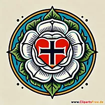 Martin Luther-Rose Illustration