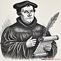 Zeichnung zum Reformationstag Martin Luther