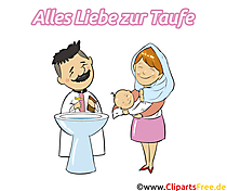 Clipart Grafiken Bilder Symbole zur Taufe