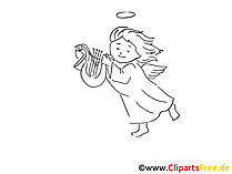 Taufe Clipart schwarz-weiss, Bild, Grafik, Illustration gratis