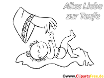 Taufe Zeichnung zum Malen
