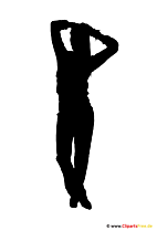 Fitness Girl Silhouette Clipart