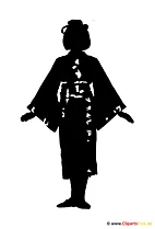 Geisha Silhouette PNG