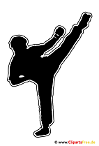 Kickboxer Silhouette