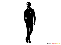 Man Silhouette Model Clipart