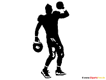 Silhouette Amerikanischer Fussball Spieler Clipart