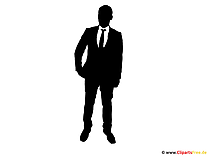 Silhouette Business Man Clip Art