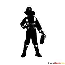 Silhouette Feuerwehrmann