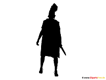 Silhouette Gladiator Clipart