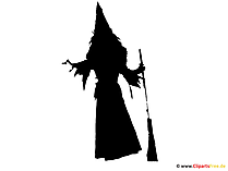 Silhouette Hexe Clipart