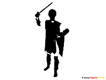 Silhouette Musketier Clipart