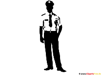 Silhouette Polizist Clipart