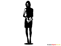 Silhouette Women Clothing Clipart