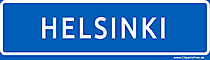 Ortsschild Helsinki - Finnische Straßenschilder zum Drucken