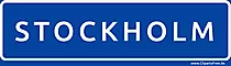 Ortsschild Stockholm - Schwedische Straßenschilder zum Drucken