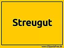 Streugut Schild
