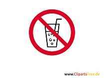 Kein Getränk-Zeichen Verbotsschilder