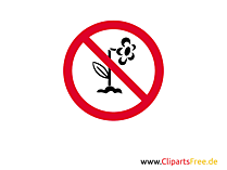 Verbotsschild Blumen pflücken verboten zum Ausdrucken