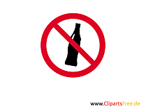 Verbotsschild Keine Getränke zum Drucken