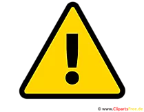 Warndreieck gelb Clipart