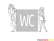 WC Schild Vorlage