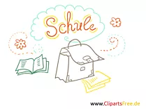 Bild-Clipart Ranzen für die Schule