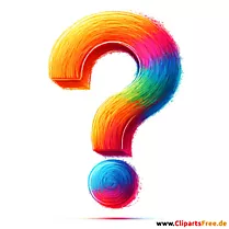 Clipart with question marks on the white background