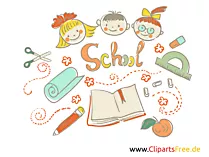Free Clip Art School bunt und lustig
