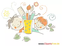 Fröhliche Kinder Clipart kostenlos