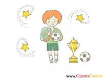 Illustration Fussball in der Schule