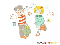 Kennenlernen in der Schule Bilder, Illustrationen für Unterricht