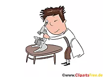 Mikroskop Unterricht Clipart, Bild, Illustration
