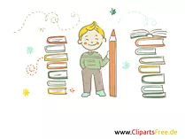 Schreiben lernen Clipart, Illustration, Cartoon, Comic
